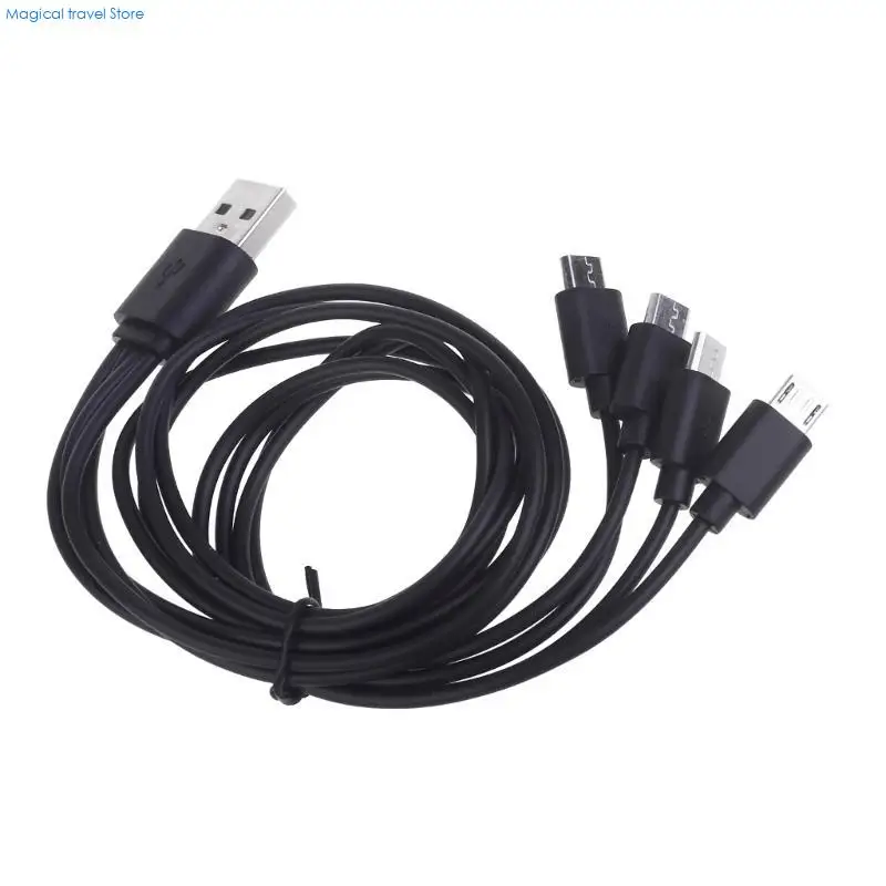 N2UB USB to MicroUSB Splitter Charging Cable for 4 Micro USB Devices at Once from Single USB Port USB Rechargeable Battery