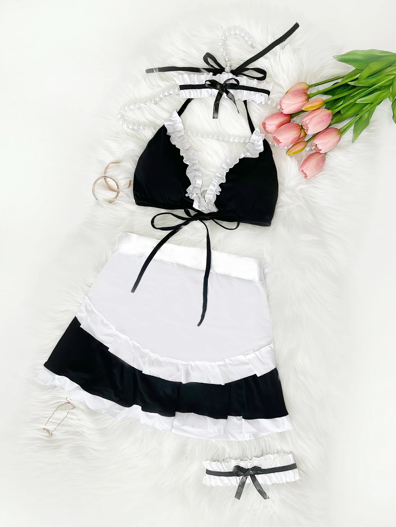 

Sexy Two-Piece Maidsuit Underwear Set for Women Uniform Temptation Costume Adult Plaything Comfortable Breathable Material