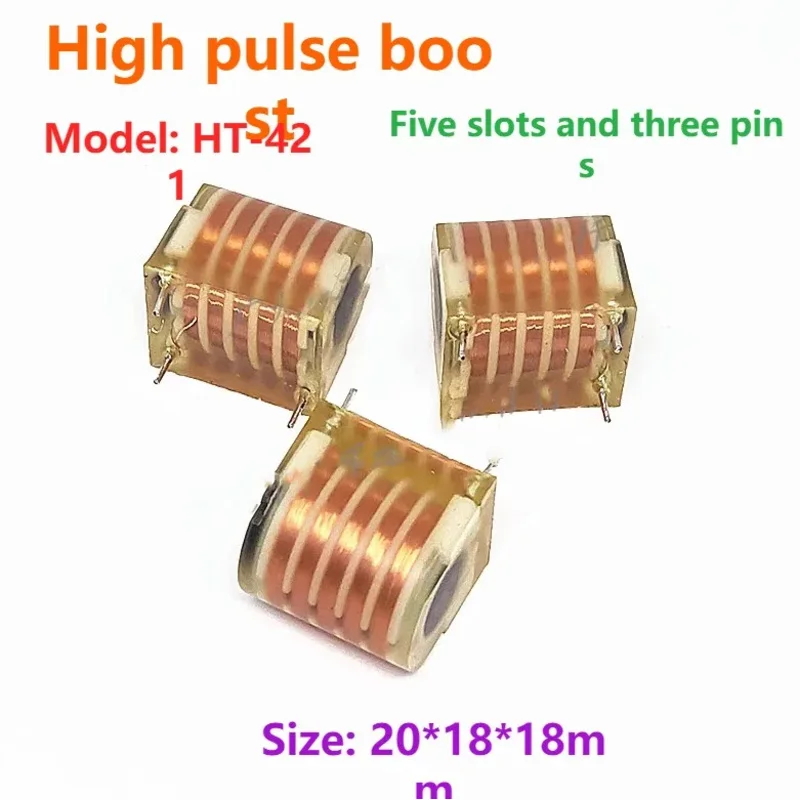 Kit ad alta tensione impulso boost da 10 pezzi HT-5421 Bobina di accensione 5 slot Generatore di anioni trasformatore a 3 pin