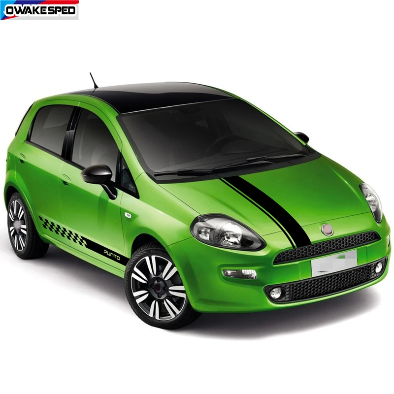 

Car Hood Engine Cover Decoration Sticker Auto Door Side Skirt Decals For FIAT Punto DIY Automobiles Sport Tuning Accessories