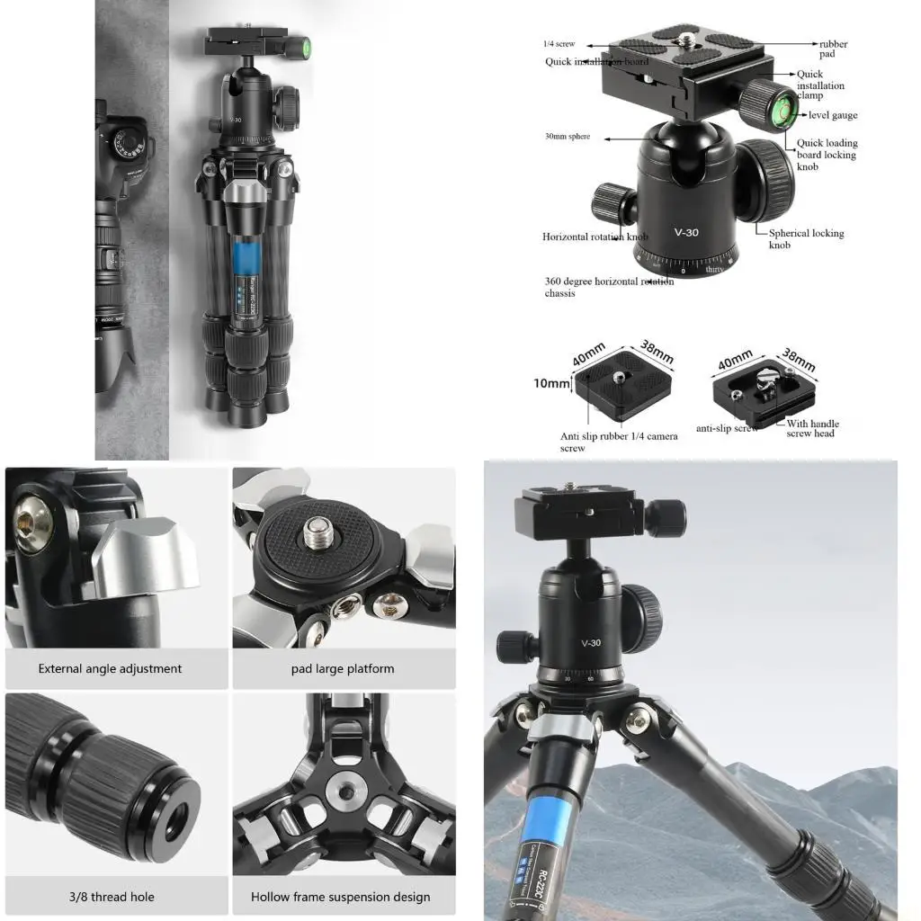 

B03F Портативные штативы из углеродного волокна с шаровой головкой для фотосъемки для путешествий