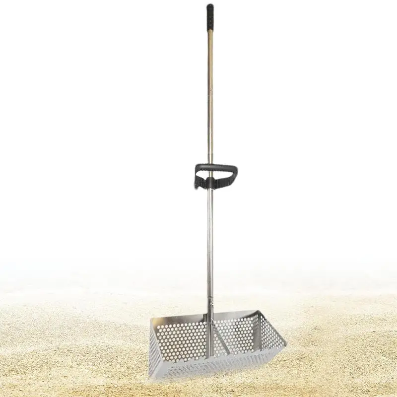 

Sand Sifter for Beach Sifting Shovel Beach Scoop Stainless Steel Beach Sifter Sand Scoop Beach Rake Shark Tooth Sifter with