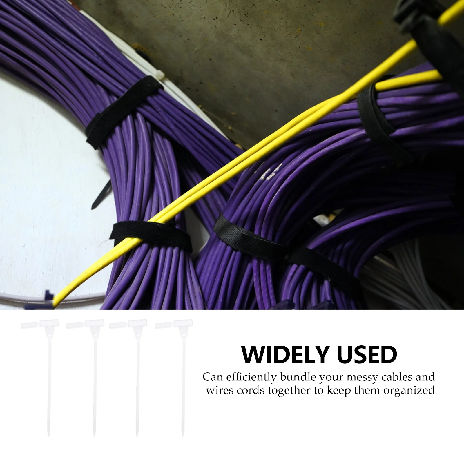 

100pcs Cable Tie Marker Tag Waterproof Label Box Zip Ties For Cable Management Self-Locking Nylon Cord Tags Wiring