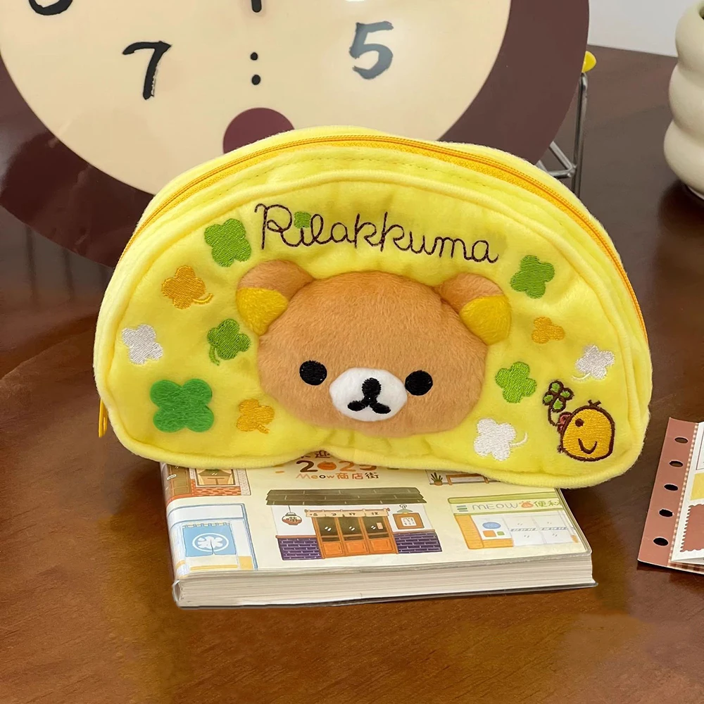 

Rilakkuma милый мультяшный косметичка Kawaii сумка для хранения косметики органайзер для студентов пеналы школьные принадлежности праздничные подарки