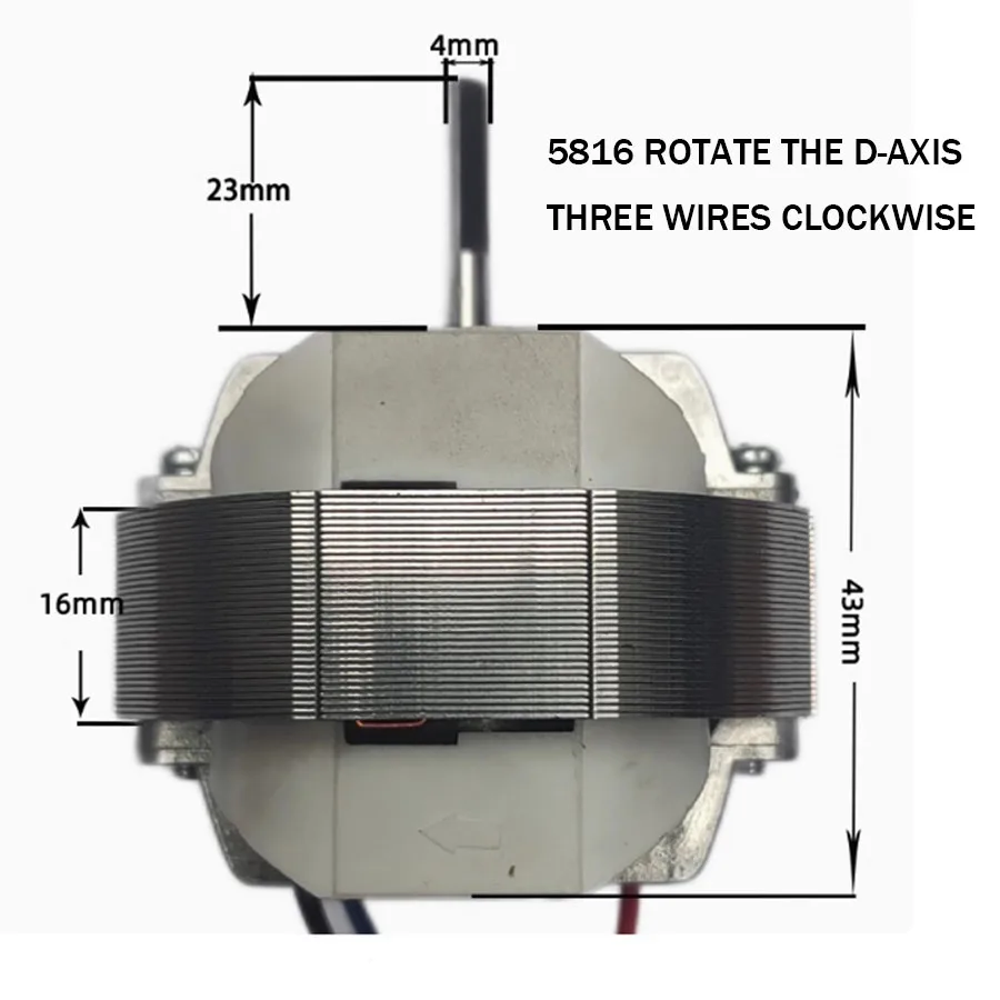 YJ58-20 air circulation fan motor electric fan motor accessories 5816 three wire two speed circulation fan accessories