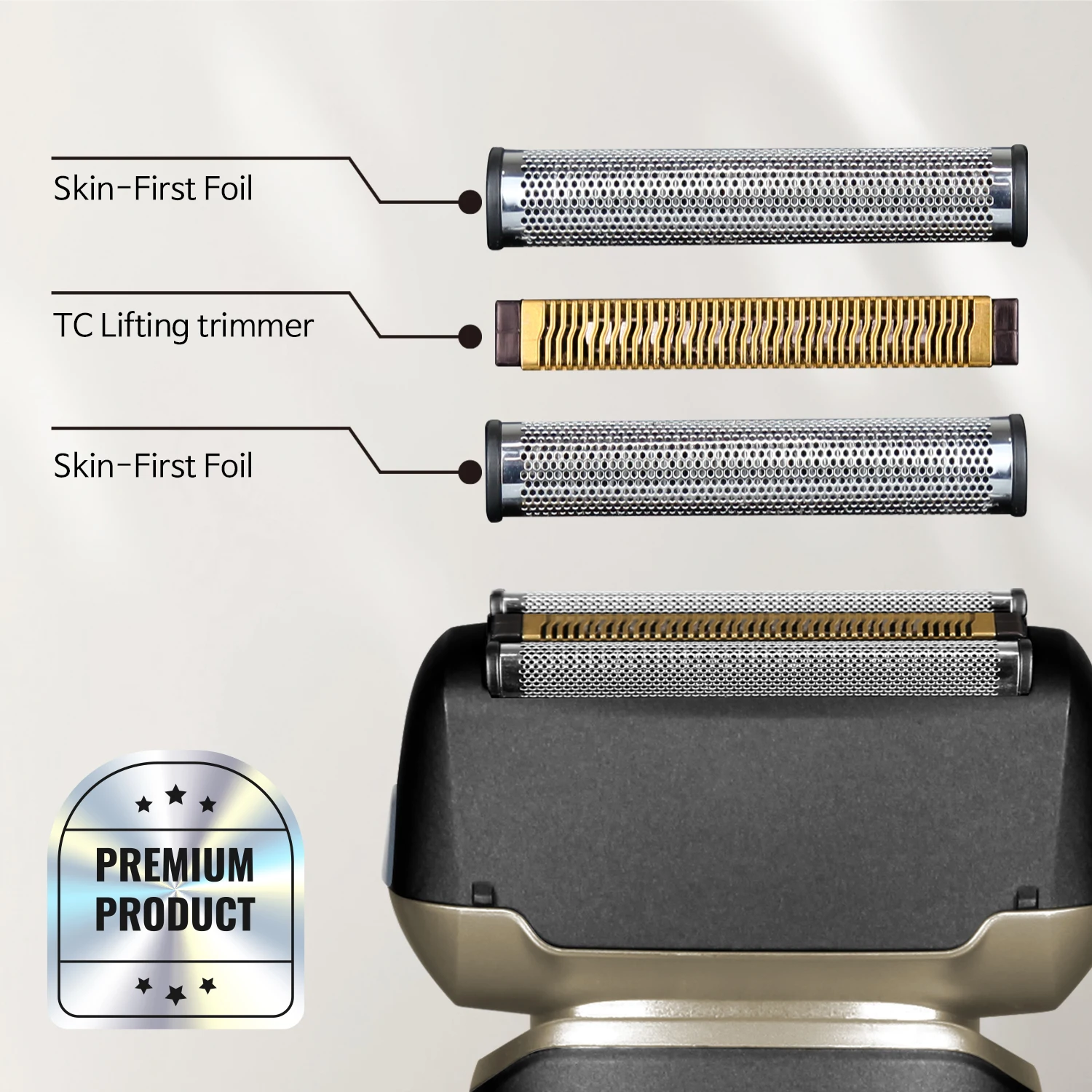 Joas ماكينة حلاقة كهربائية للرجال Ipx7 مقاومة للماء المحمولة طلاء التيتانيوم شفرة أداة تهذيب اللحية USB قابلة للشحن المتقدمة Js-7000