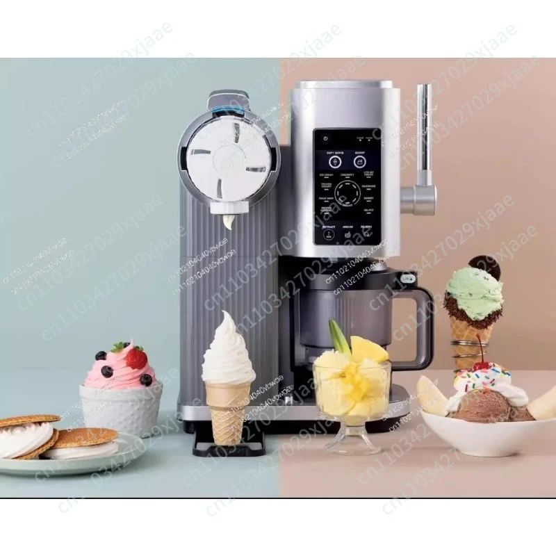 Fruchteis-Maschine für den Haushalt, Multifunktionale Eismaschine für Hausgemachte Waffeln, Smoothies und Joghurt