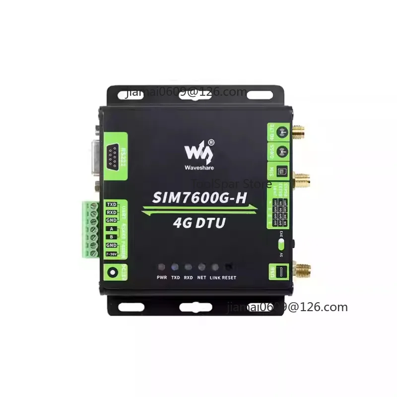 SIM7600G-H 4G DTU Module, Industrial GNSS LTE Global Multi-UART for IoT Data Transmit