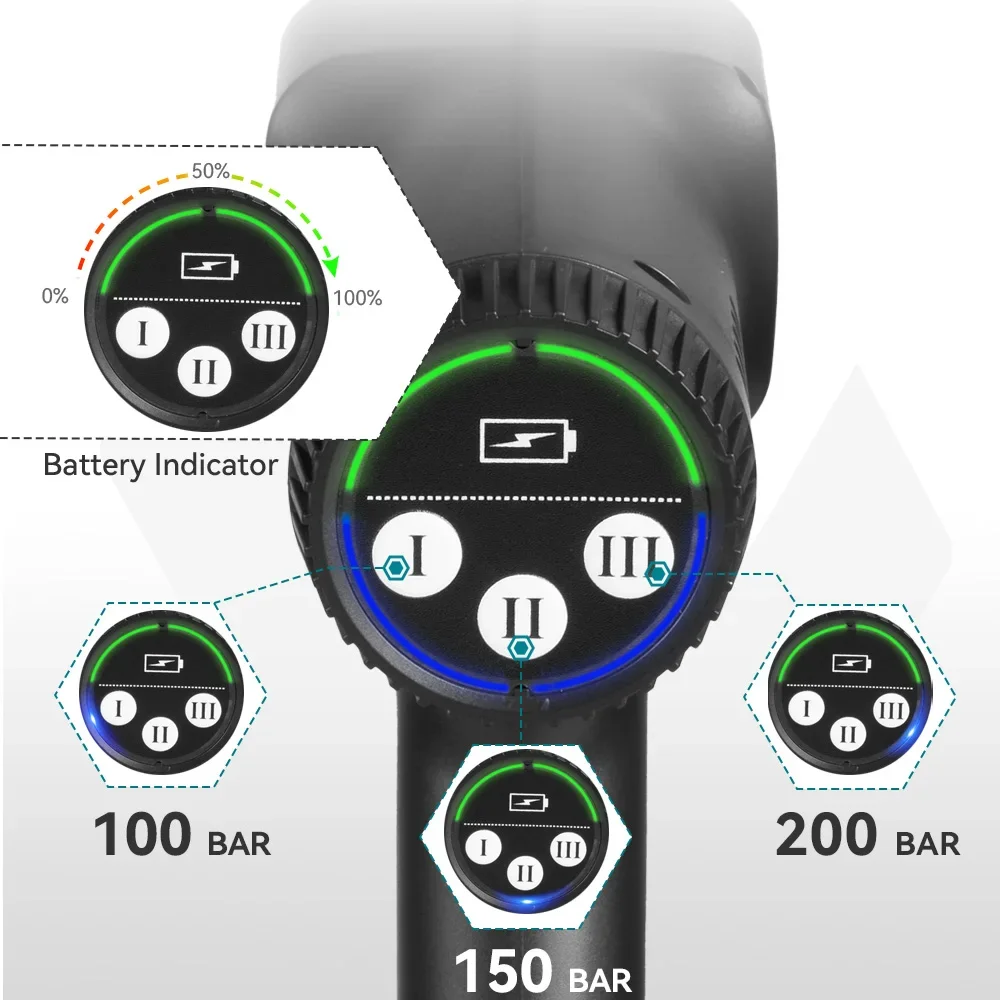 Yofidra-pistola eléctrica de alta presión para lavado de jardín, PULVERIZADOR DE AGUA para batería Makita de 18V, sin escobillas, 200Bar, 6 en 1