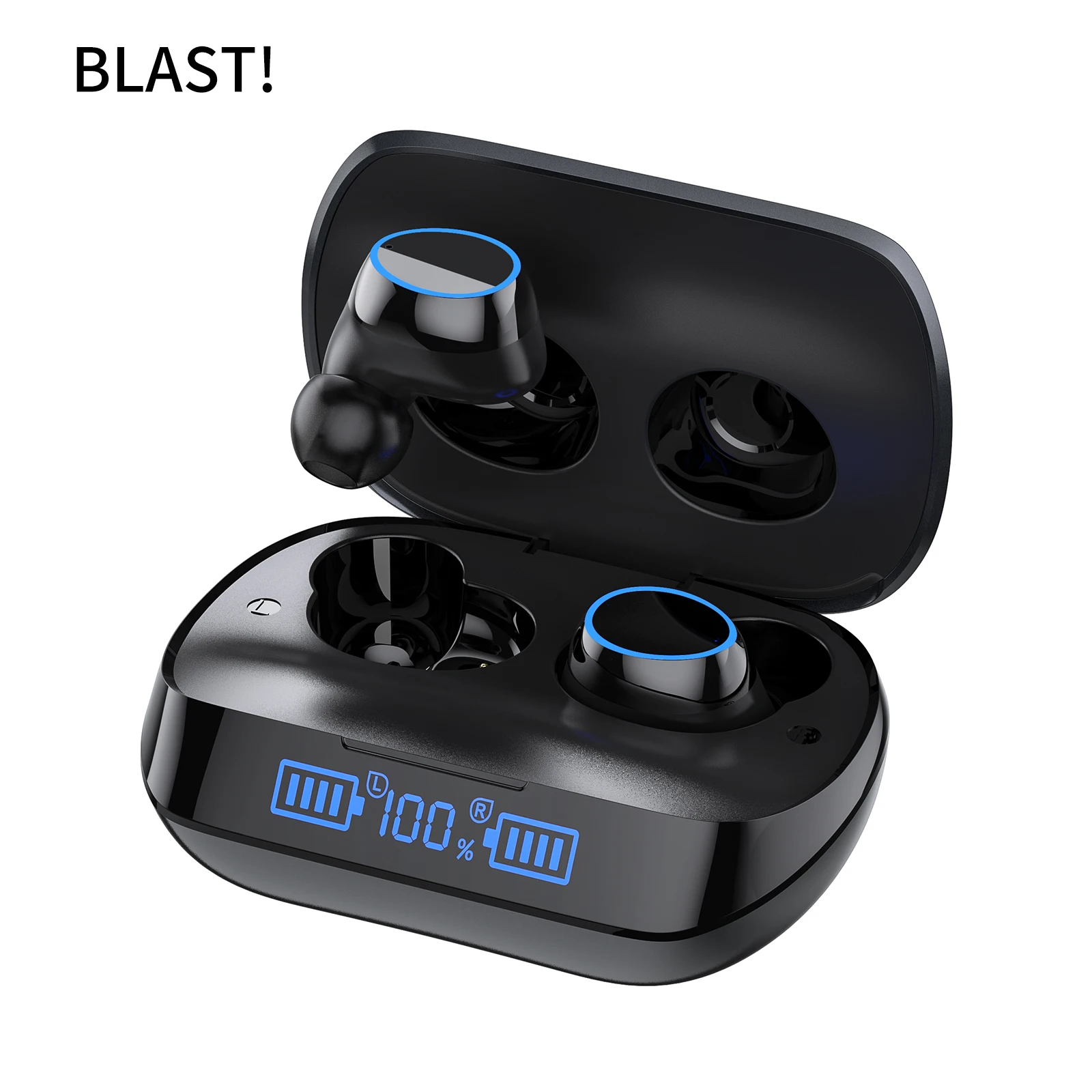 

2025 Touch BLAST! H66 Earphones Digital Display 7 hours Headphones TWS wireless Bluetooth headset H66 True Wireless Earbuds