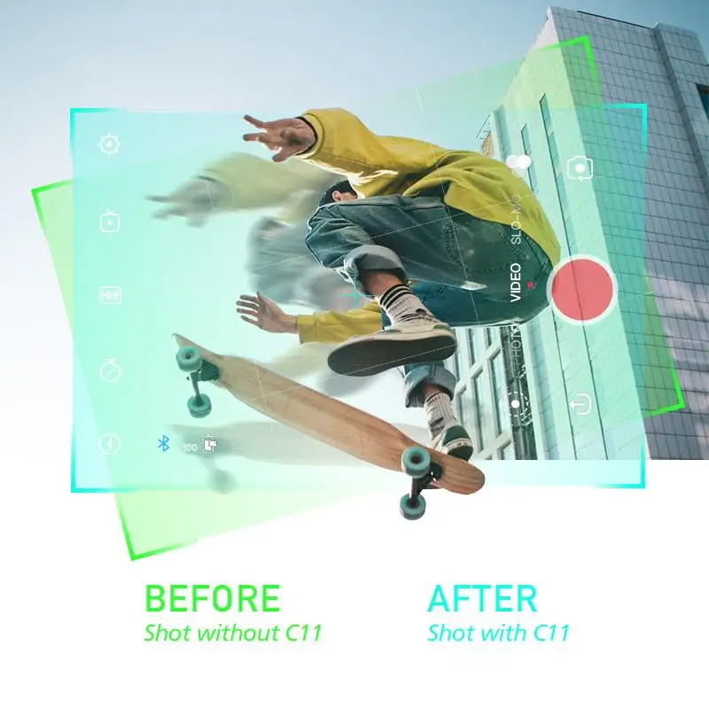 ZHIYUN Gimbal genggam 3 sumbu C11, Gimbal Stabilizer untuk ponsel pintar untuk iPhone Samsung Huawei Android Tiktok Youtube Vlog