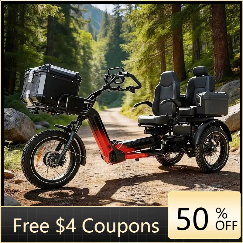 

Rs Factory hot-selling high-quality adult three-wheel electric tricycle, two-seat large-load open 2500W low price