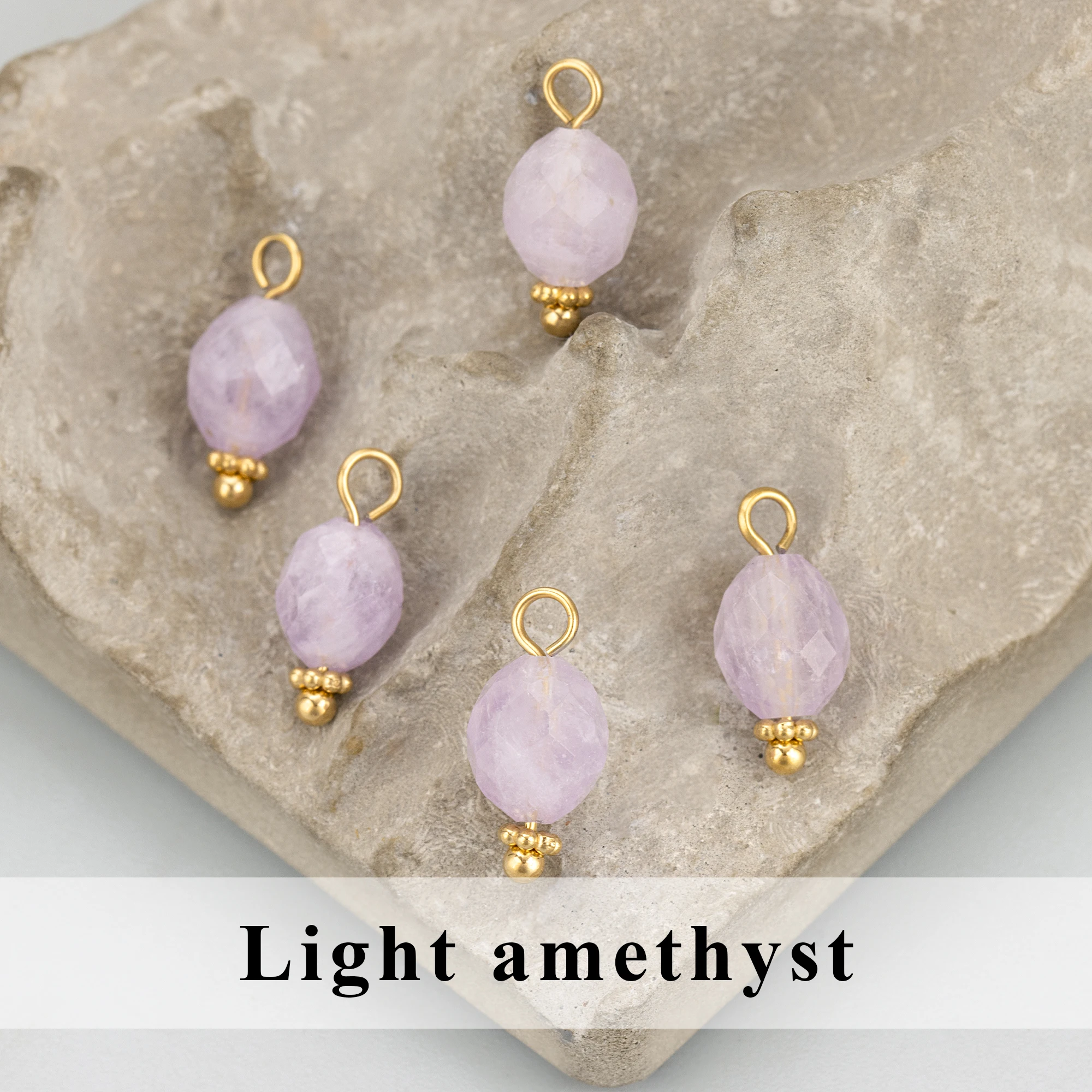 GUFEATHER, 10 Stück/Los, MG75, Schmuckzubehör, Edelstahl, Naturstein, Charms, handgefertigt, Schmuckherstellung, DIY-Anhänger