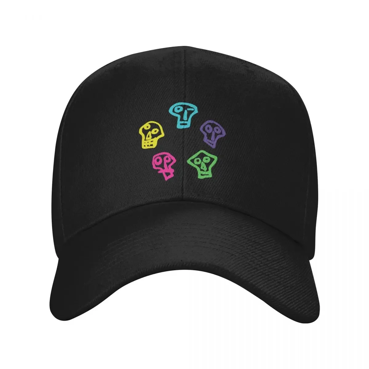 Mighty Boosh Skulls Colour Baseball Cap western Hat Luxury Hat Trucker Hats For Men Women's