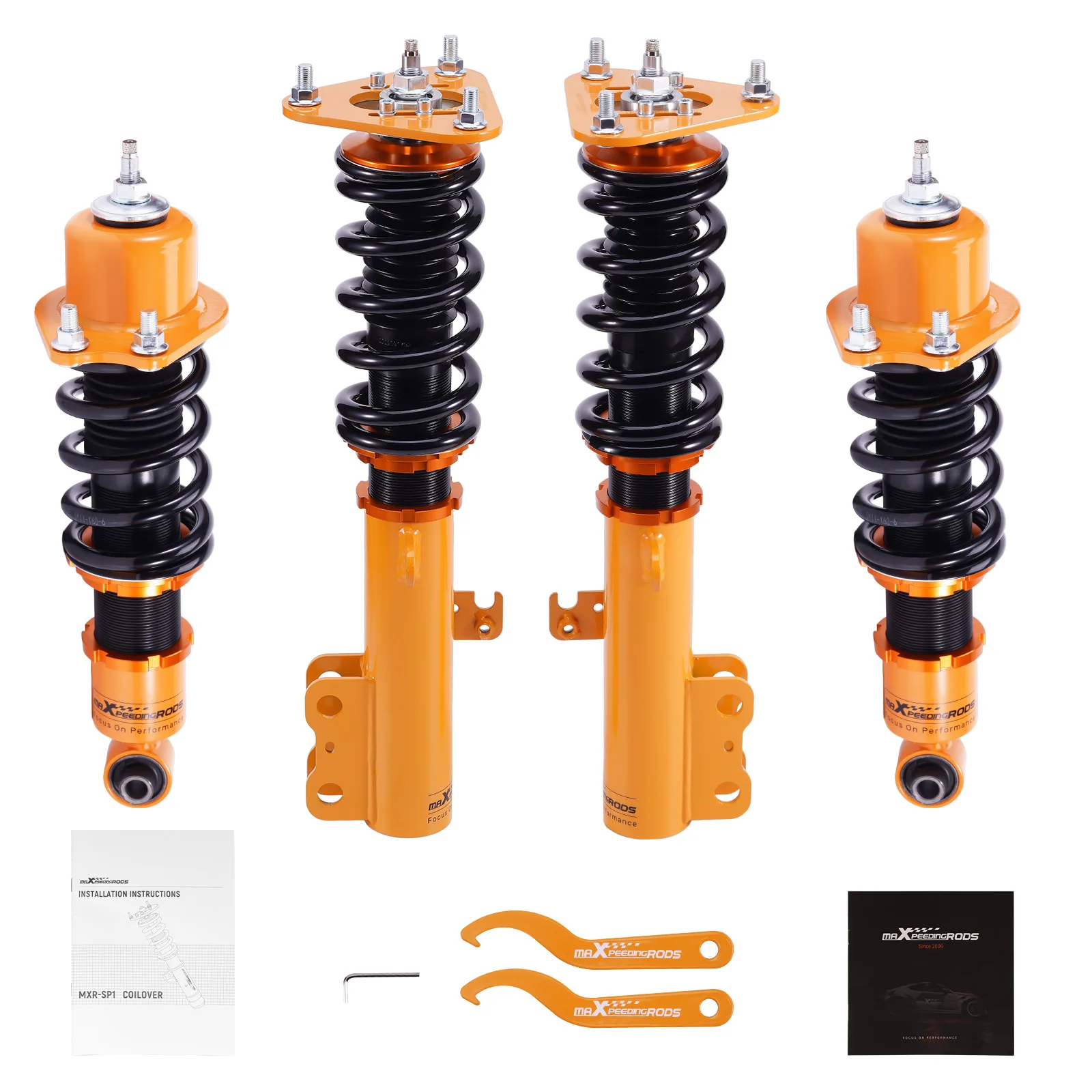 maXpeedingrods Coilovers for Scion TC 1st Gen 2005 2006 2007 2008 2009 2010, 24 Damper Adjustable Coilovers Suspension Kit,