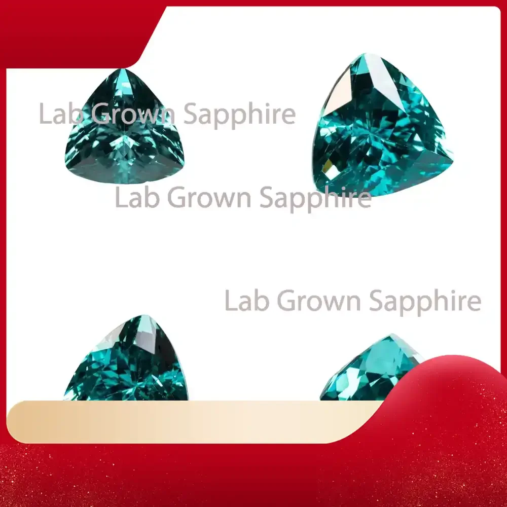 

Lab Grown Sapphire Paraiba Fat Triangle 6x6mm VVS1 Loose Gemstone for Jewelry Making DIY Craft Supplies Wholesale Lab Created