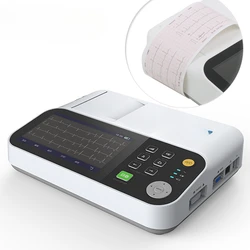 Hospital Clinic cardiac ing device electrodes 12 lead ekg machine portable electrocardiograph 3 6 channel