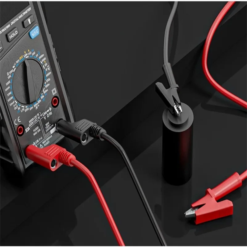 2 шт./5 шт., 4 мм штекер типа «банан» к зажиму «крокодил», комплект тестовых проводов, мультиметр с зажимом «крокодил», провод 1 м, 1000 В/15 А, P1037