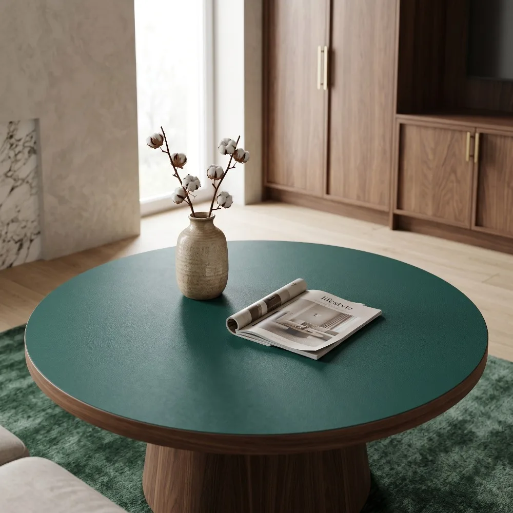Luxury Matte Emerald Green PVC Wallpaper, Removable Waterproof Self-Adhesive Sticker for Kitchen Bedroom Renovation