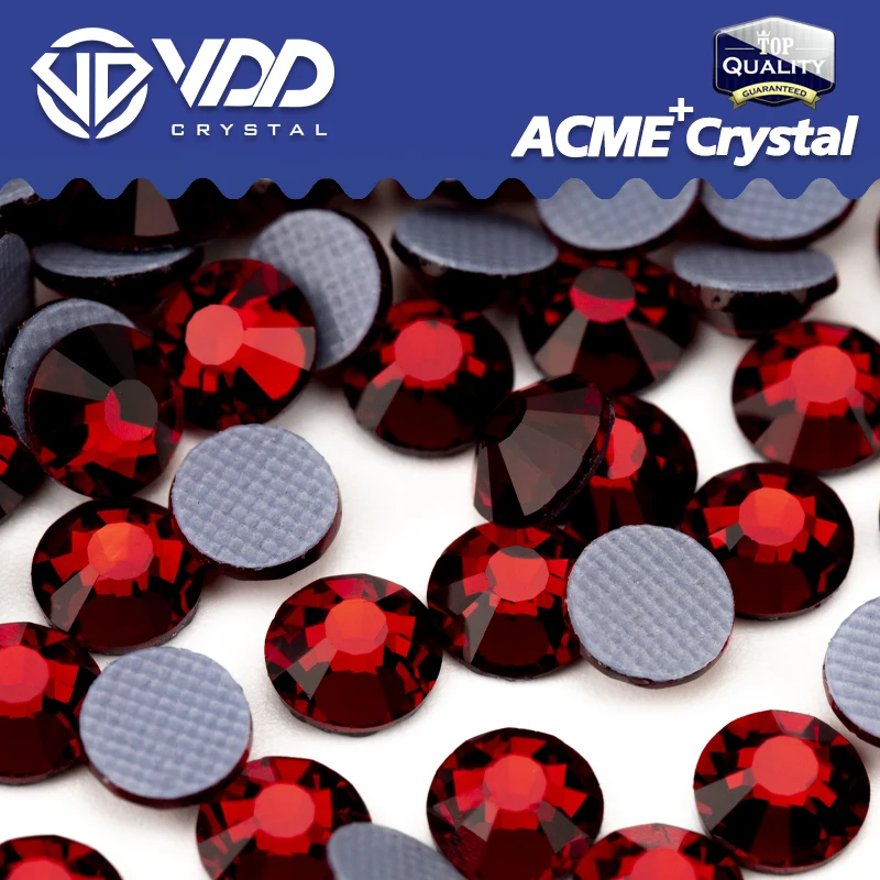 VDD 014 Garnet ACME+Series Top Quality Glass Crystal HotFix Rhinestones Flatback Strass Glitter Stones For Clothes Decoration