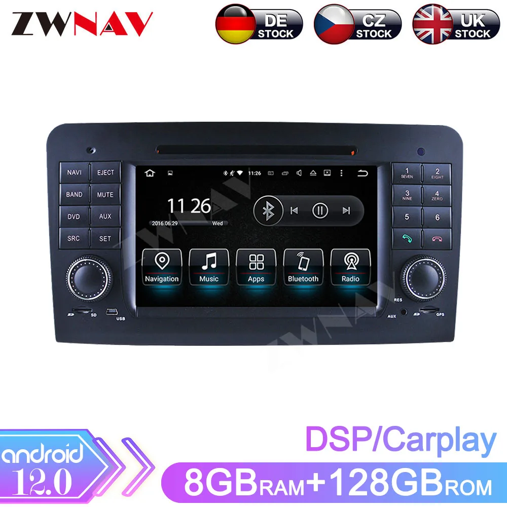 

Android 12 For Mercedes Benz ML Clase W164 2005- 2012 Car Video Player Multimedia Radio Tape Carplay GPS Auto Navi HD Screen DSP