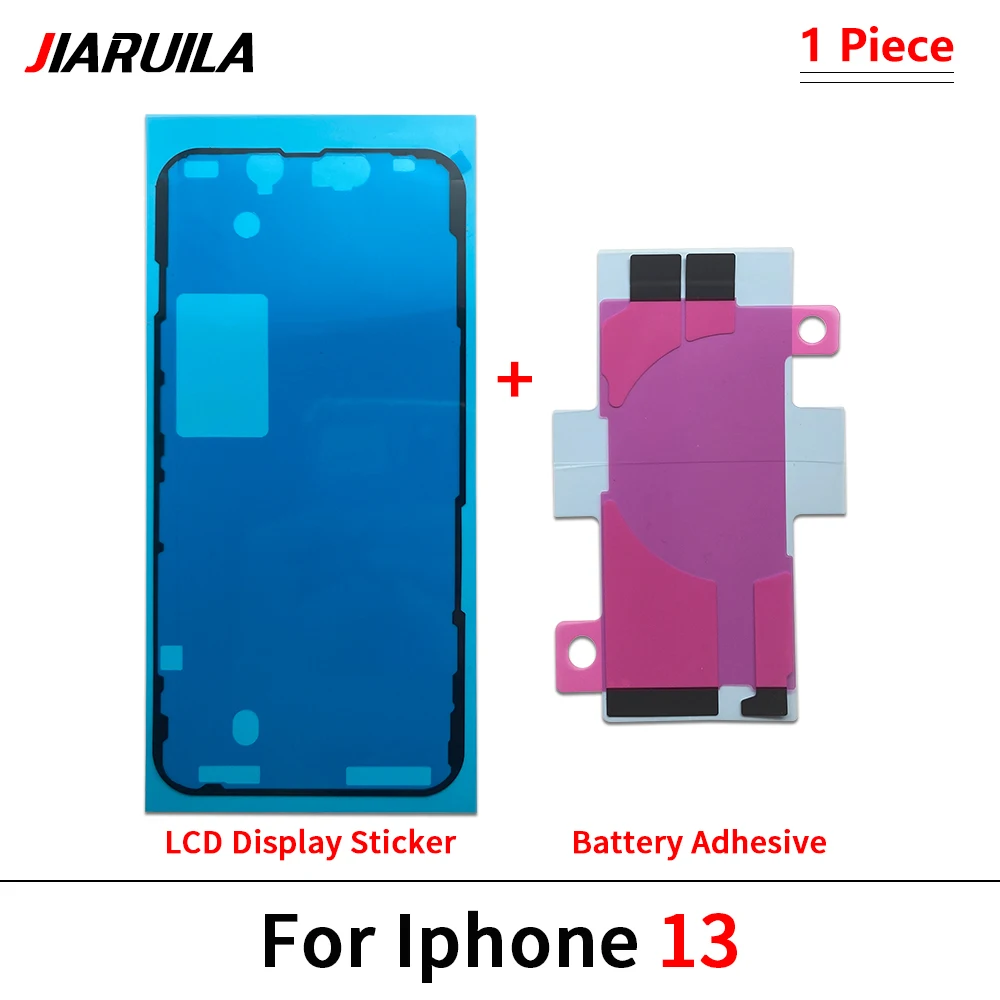 10Pcs , Back Cover Side Waterproof Seal Sticker For iPhone 13 14 15 Pro Max 16 Plus Front LCD Adhesive