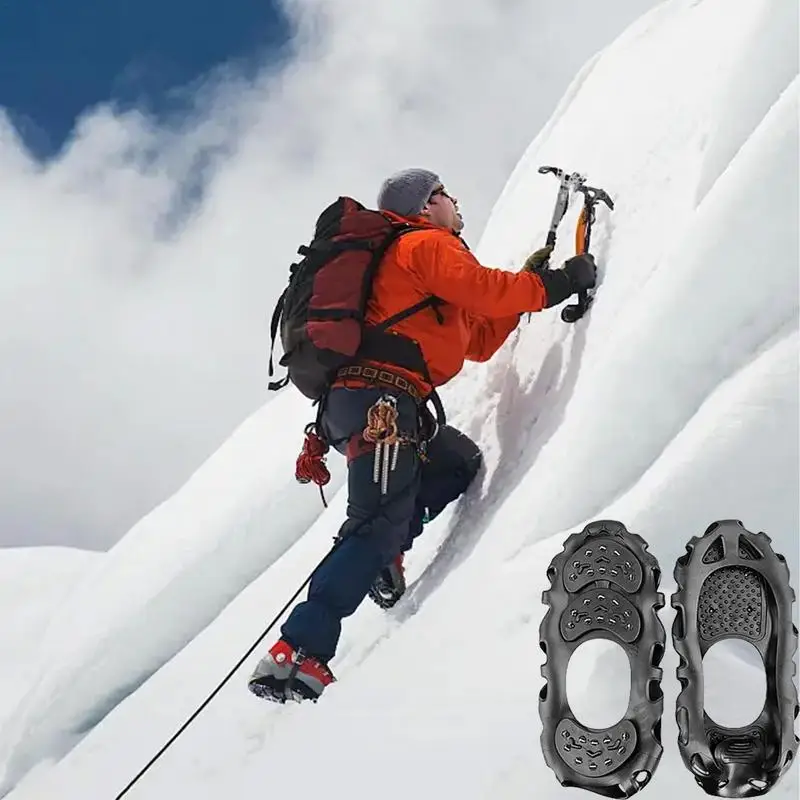 Ice Cleats For Boots Crampons Snow Cleats Shoe Spikes For Snow And Ice With 30 Alloy Studs Non Slip Shoe Spikes Grips Traction