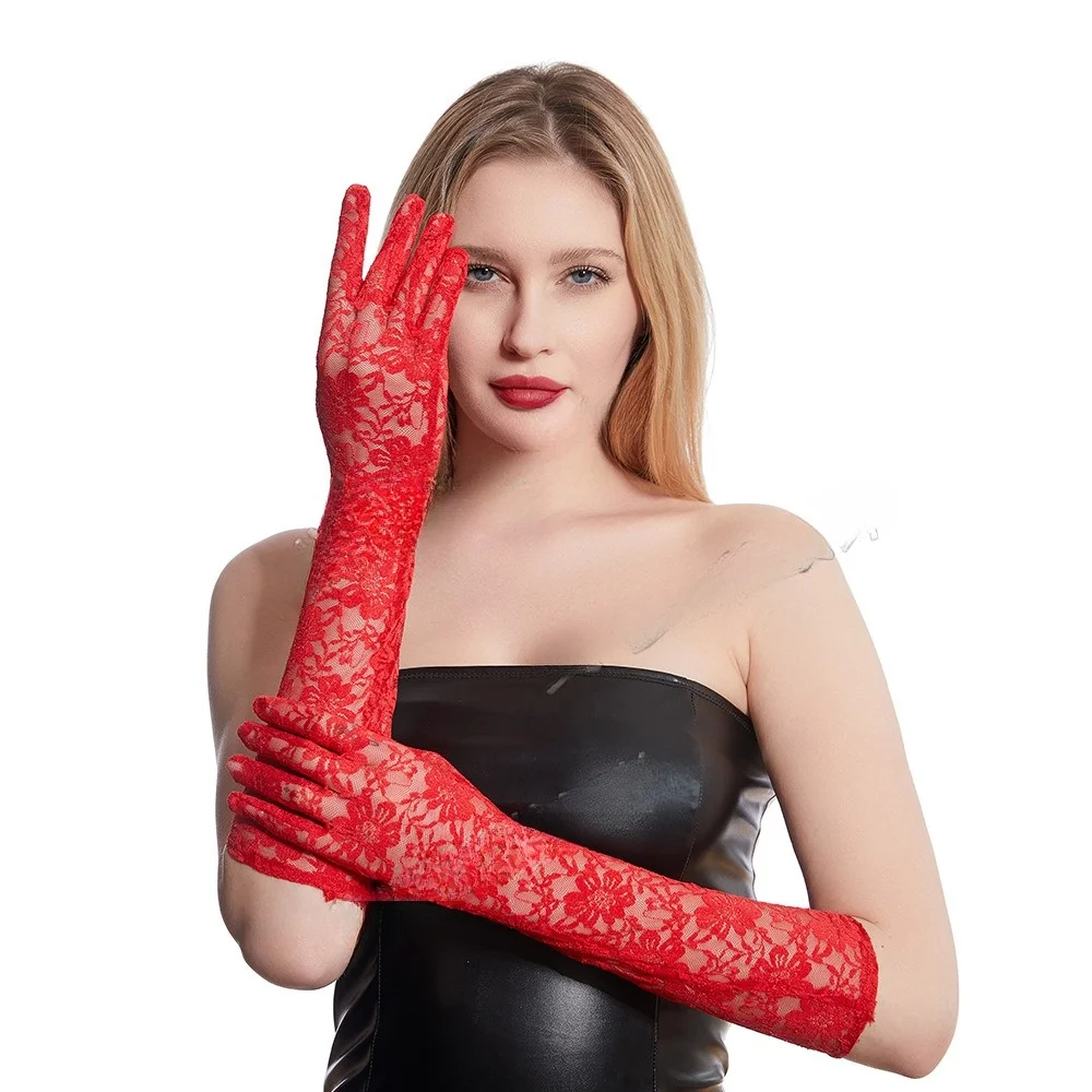Gants de Protection solaire en dentelle, longs gants de Protection solaire UV pour conduite, accessoires Sexy pour robe de mariée en dentelle