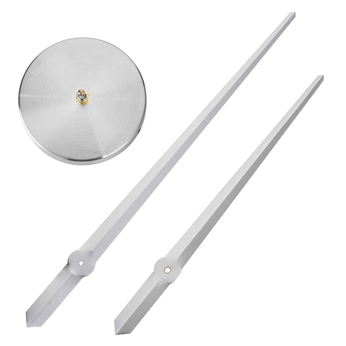 เข็มนาฬิกา3D เข็มกลไกนาฬิกาขนาดใหญ่แบบ DIY อะไหล่อุปกรณ์เสริมสำหรับนาฬิกาสีเงิน