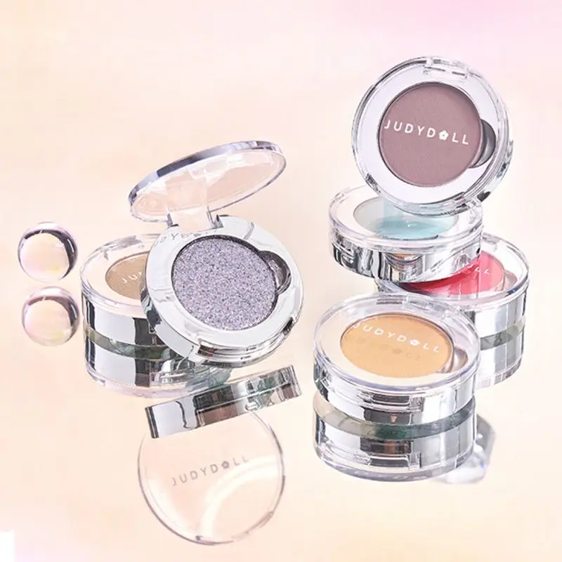 Judydoll Orange Single Color Eyeshadow Pearlescent Matte Portable Sparkling Bright Ground Color for Beginners