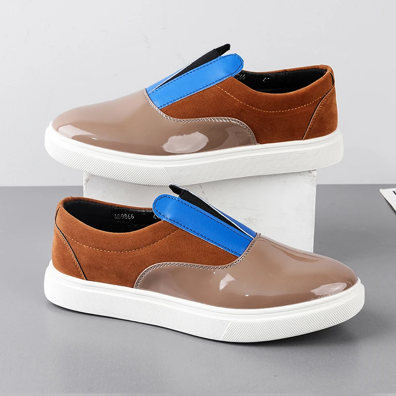 

Повседневные мужские туфли без шнуровки. Дизайнерский модный стиль. Модная вечеринка. Качественная молодежная обувь для уличной ходьбы. Лидер продаж.