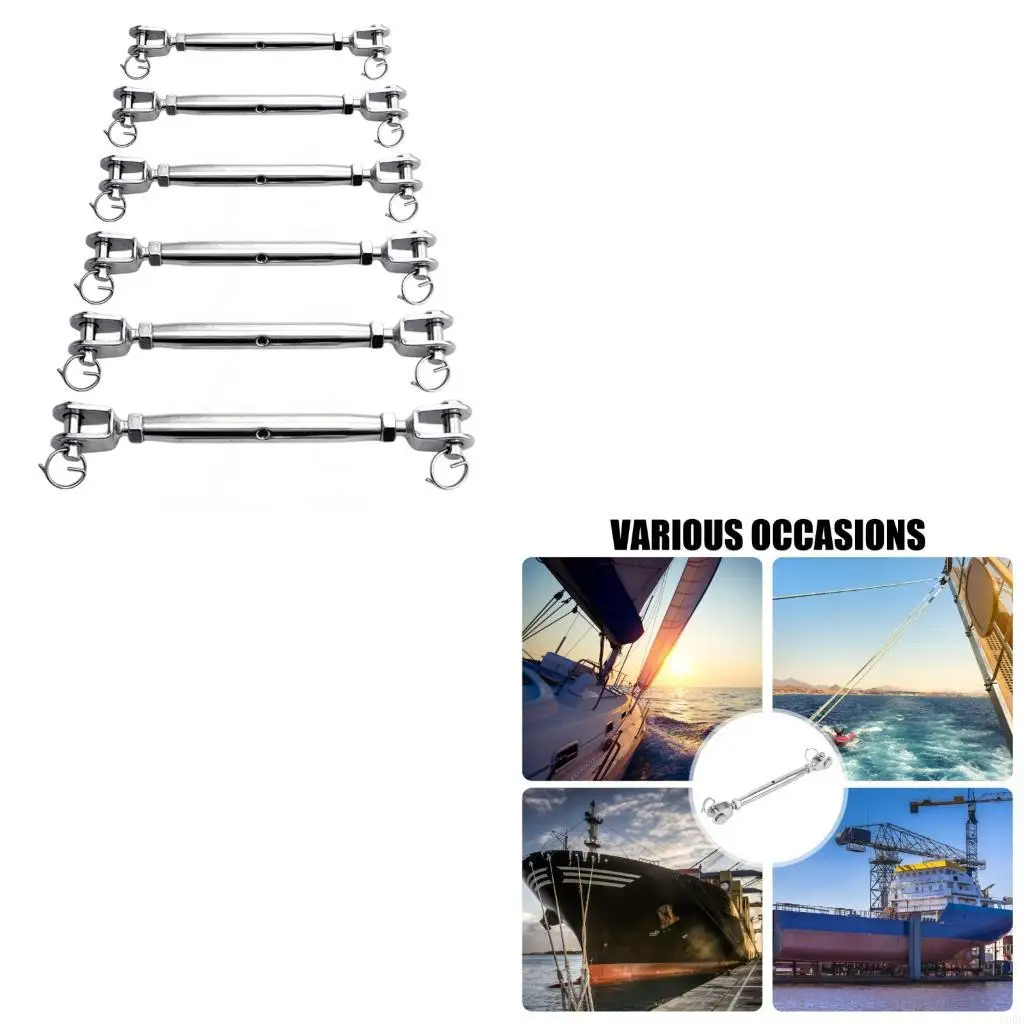 

2 шт. стальные талрепы, прочность и устойчивость к коррозии, челюсть 5/6/8/10/12/14 мм