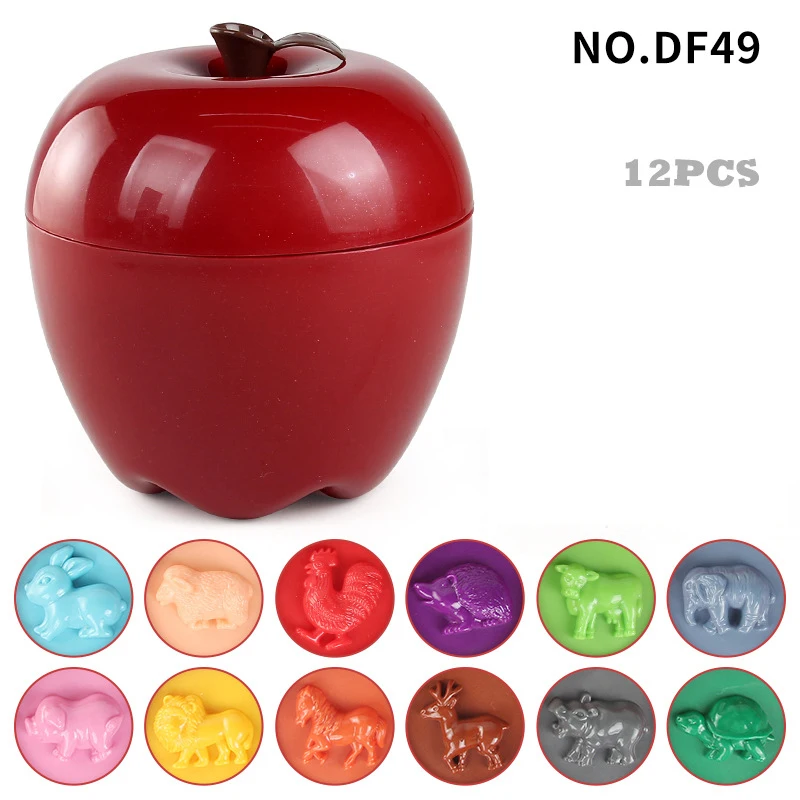 Bonito maçã crianças cor forma correspondência montessori brinquedo educativo montagem do bebê inteligente ovo reconhecer criança aprendizagem inteligente