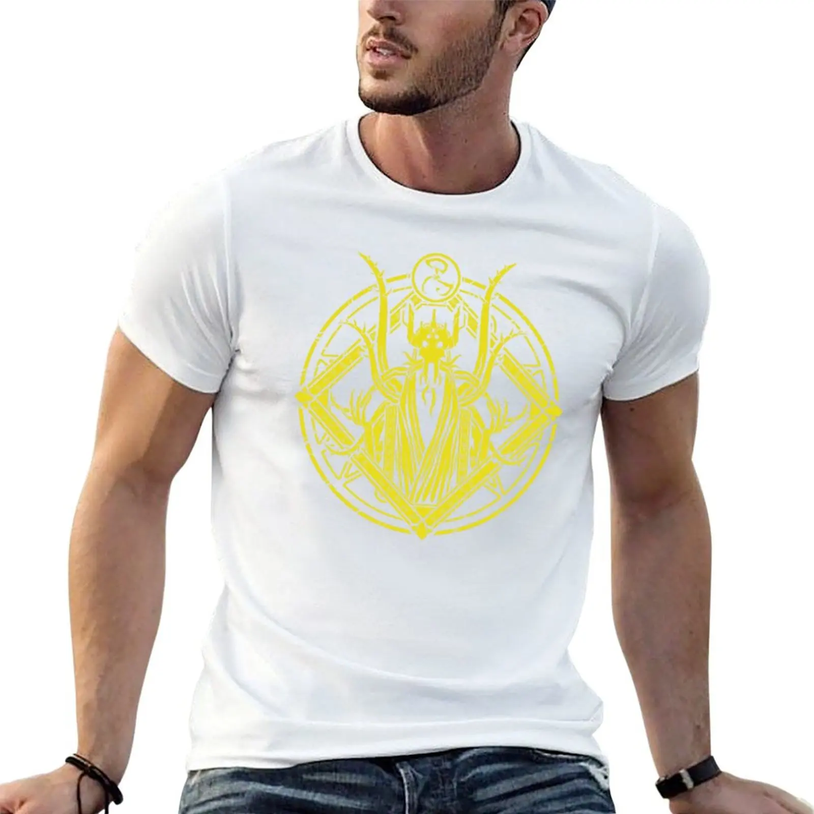 

print shirt King t shirt Circle essential Hastur design The t in - Yellow - T-Shirt custom