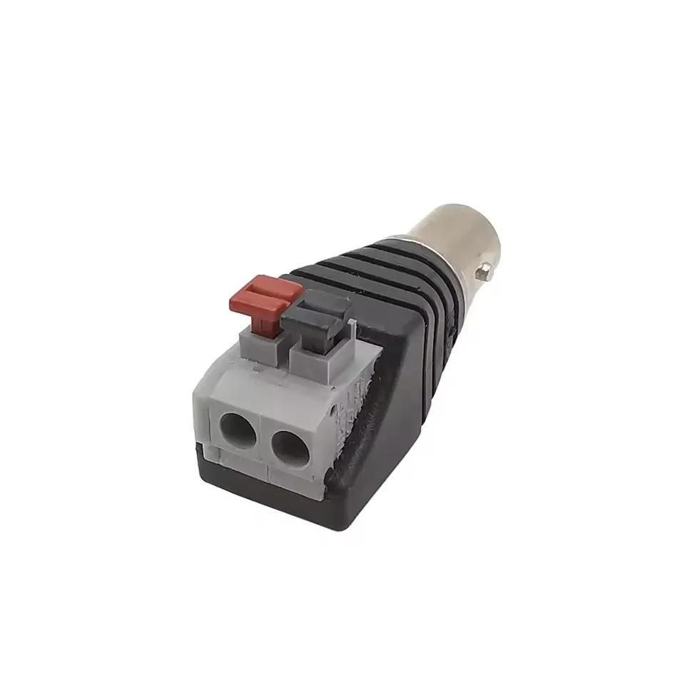 BNC Male Female Welding-free Connector Q9 Plug 75-5 Press Panel Mount Coaxial Video Monitoring Socket
