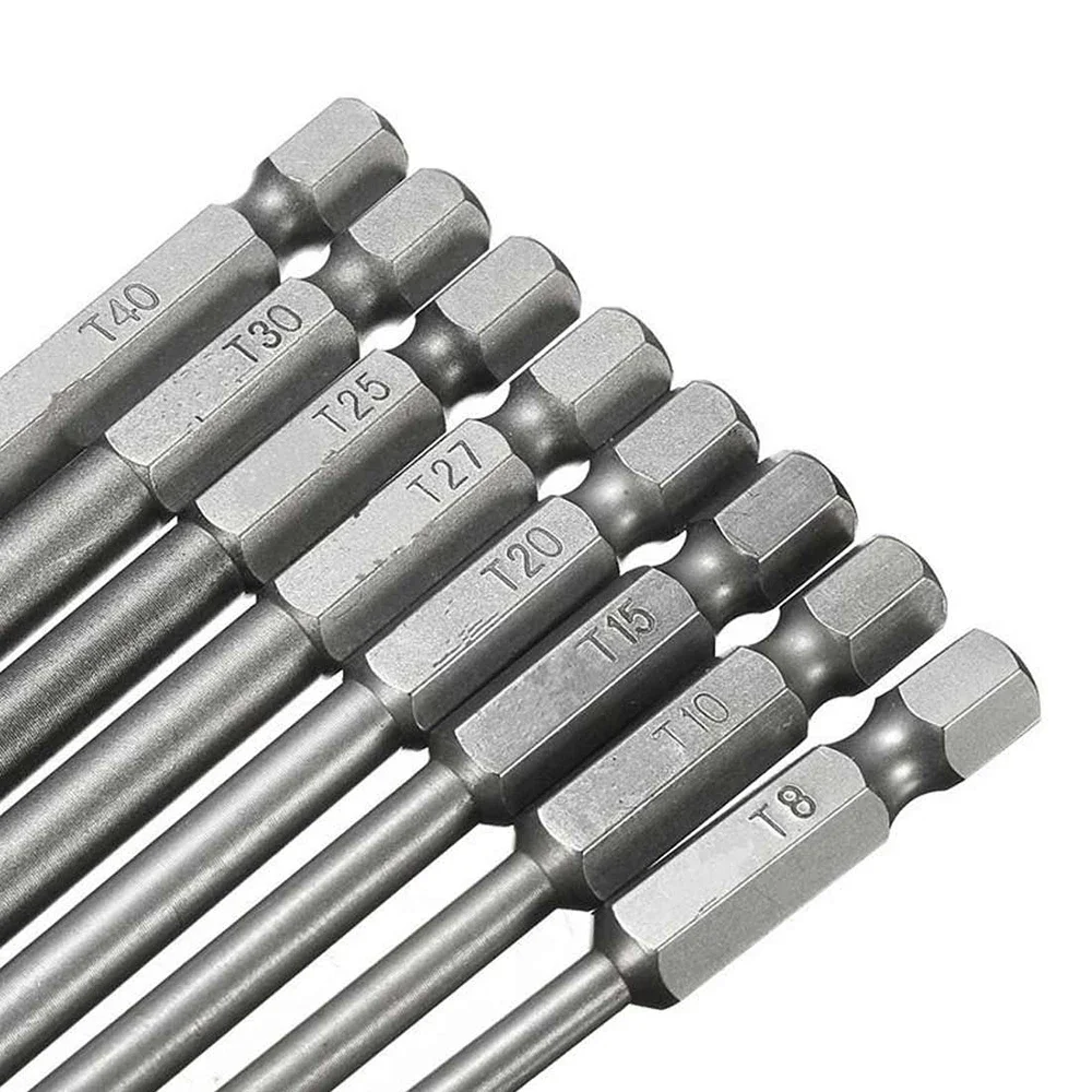 

8Pcs Torx Screwdriver Set Hex Hollow Batch Head 150mm 1/4 Inch Hex Shank Magnetic Screw Driver Bits Household Tools For Mechanic