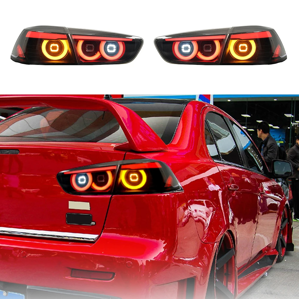 Car Taillight Led Tail Light For Mitsubishi Lancer JDM Style EX EVO 2008-2018 With Dynamic Animation Tail Lamp Auto Accessory