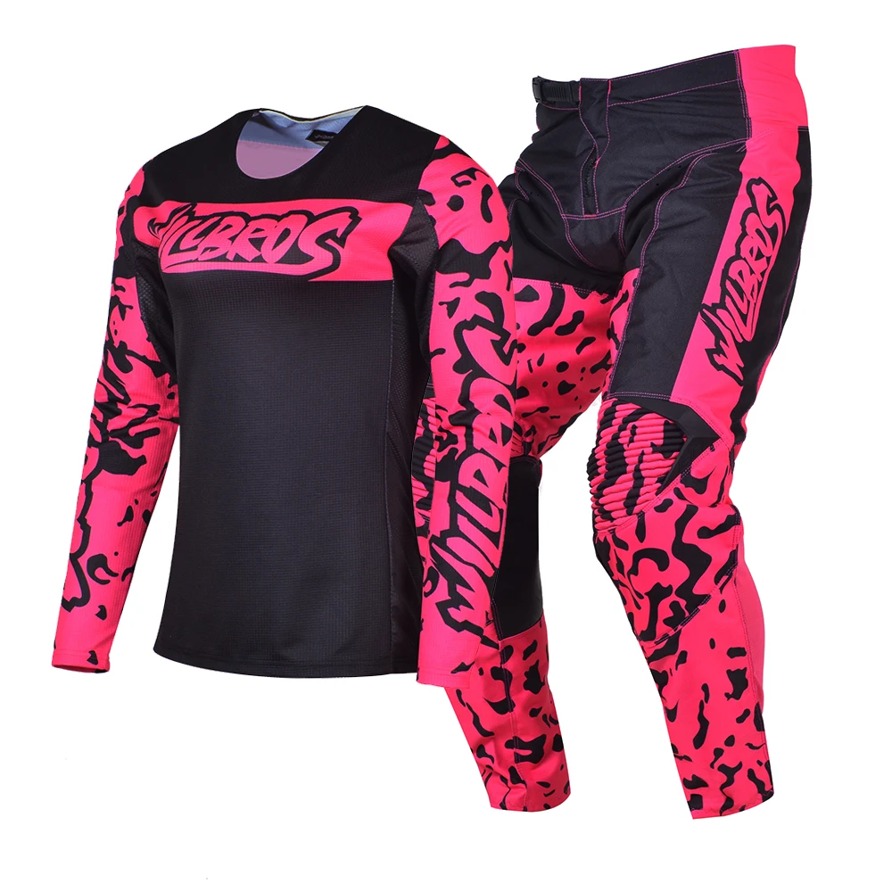 Motocross Offroad Race MX Jersey Pants Combo Pink MTB Enduro DH SX Dirt Bike Mountain Riding Racing Gear Set