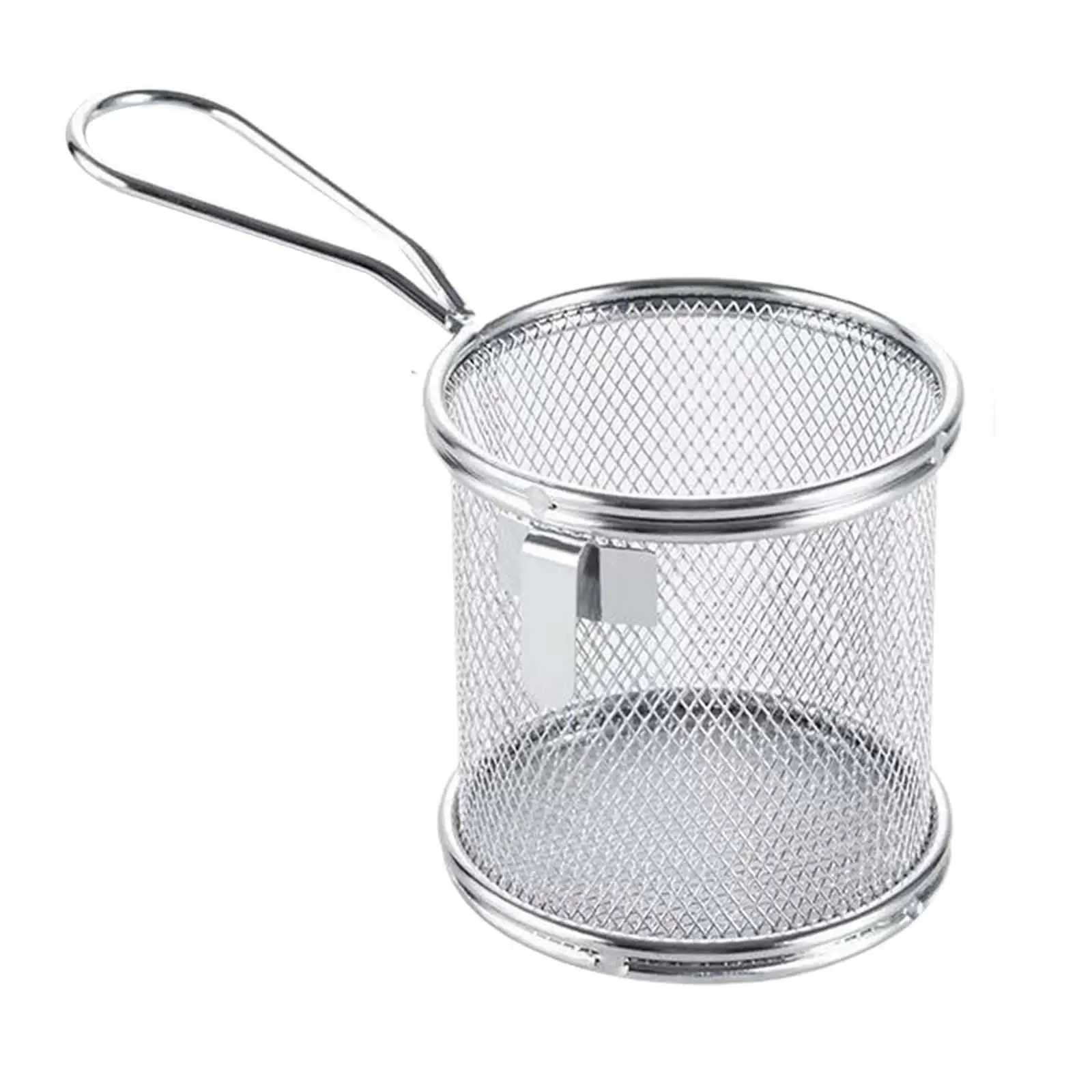 Mesh Food Strainer Easy to Clean for Dumpling Vegetable Pasta Strainer Deep Fry Basket for Rinsing Cooking Draining Frying