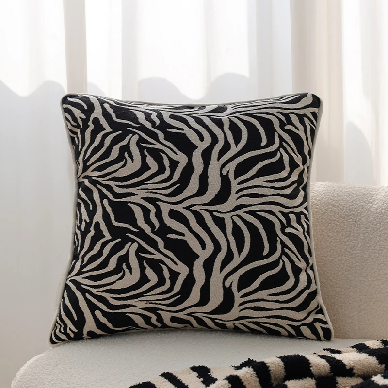 

Zebra Cushion Cover Ins Nordic Style 45x45cm Pillowcase Home Decor Living Room Pillow Cover for Sofa Chic Housse De Coussin