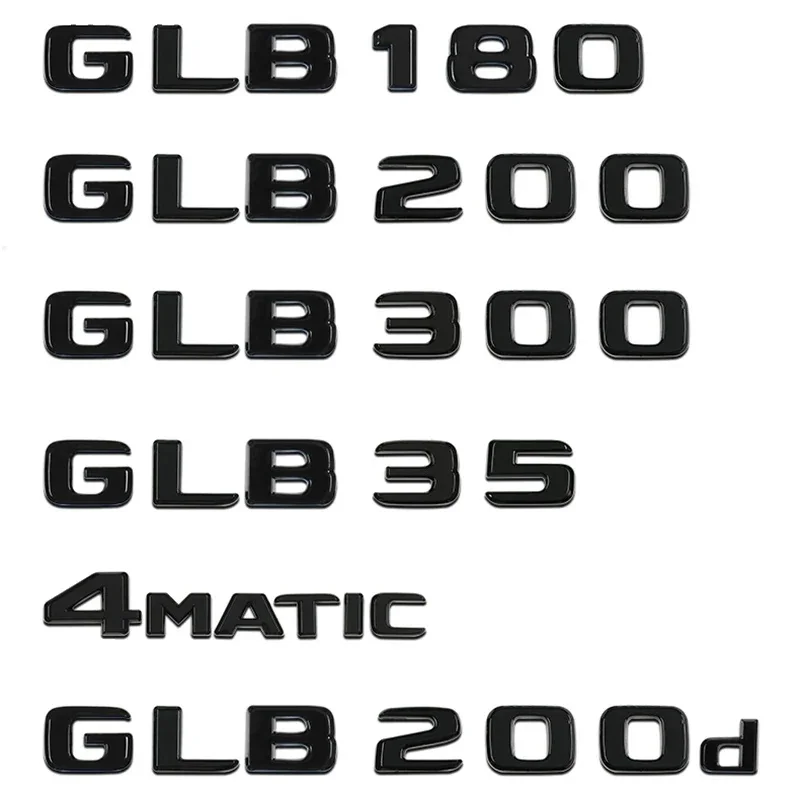 Car Trunk Letters Logo Badge Emblem Decals Sticker For Mercedes Benz GLB35 GLB180 GLB200 GLB200d GLB300 X247 4Matic Accessories