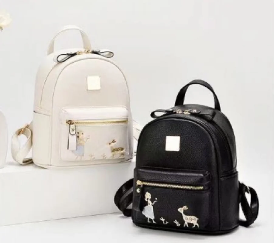 2026 New Arrival Fashion Women High Quality Soft Leather Double Zipper Shoulder Bags Female Casual Small Backpack Cute Totes