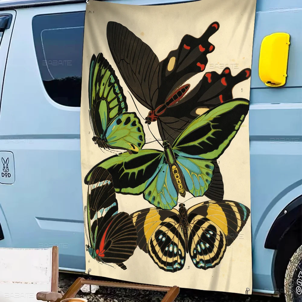 

Butterfly Art High End Quality Banner Printing Artistic Atmosphere Style Camping Flag