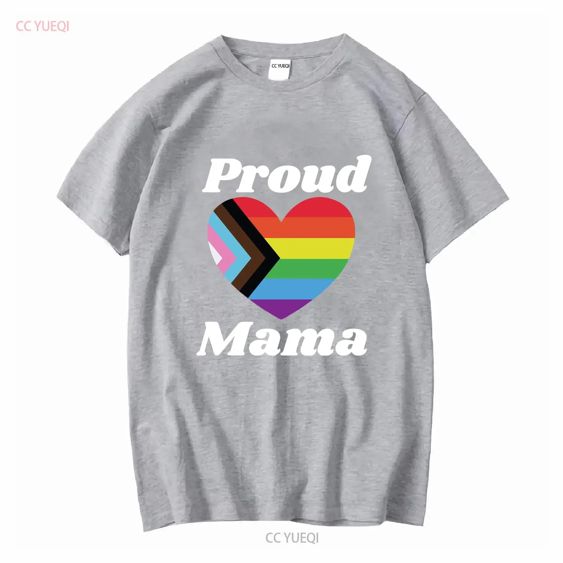 Proud Mama Gay Pride T Shirt LGBTQ Lesbian Mother of Mom Queer Momma long or short sleeves vintage Washed Breathable Unisex view 4