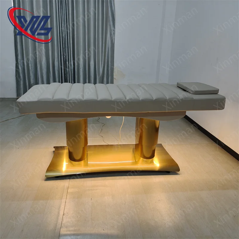 Double column electric beauty bed, massage bed for beauty salon, massage bed, lifting beauty bed, physiotherapy bed