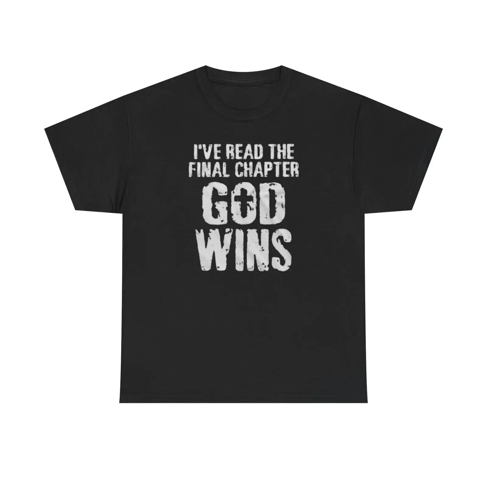 God Wins Religious Christian t-shirt Unisex Heavy Cotton Tee