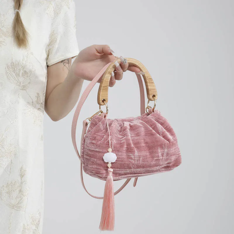 

Silk Solid Color or Flowers Crossbody Bags Exquisite National Style Women's Bags on Sale 2025 Brand Temperament Shoulder Bag