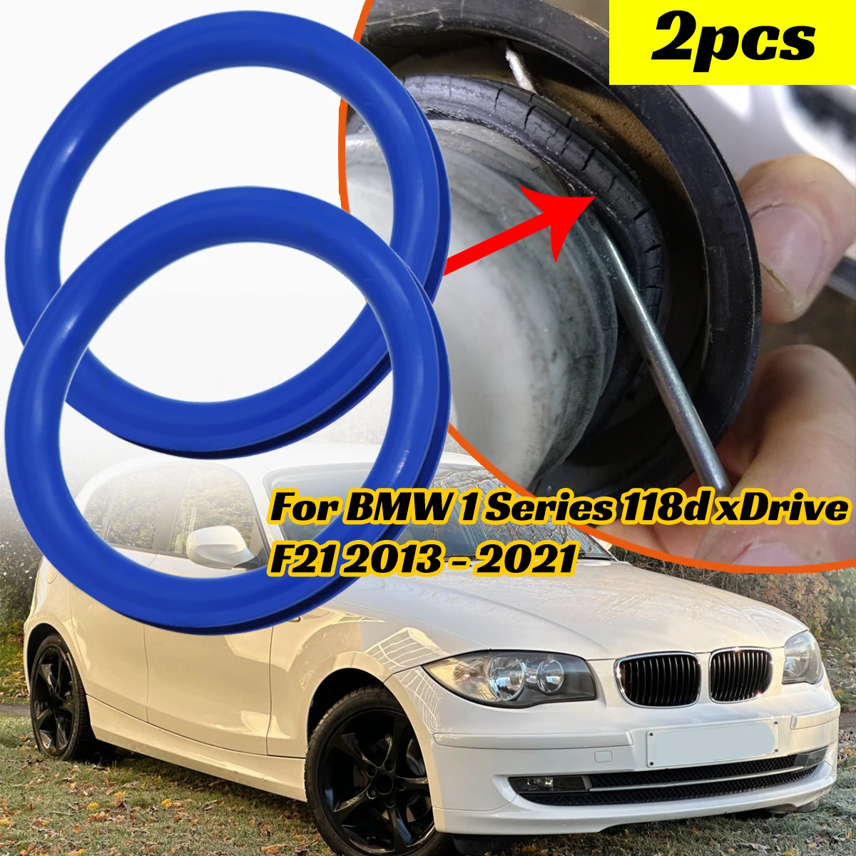 2pcs Gas Cap Fuel Seal for BMW 1 Series 118d XDrive F21 2013-2021 Tank Cover Neck Repair Rubber Gasket Washer V Shape O-Ring Kit