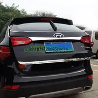 2013 2014 2015 2016-2018 para Hyundai SANTA FE IX45 cubierta de maletero de puerta trasera embellecedora de puerta trasera tira de moldura de guarnición