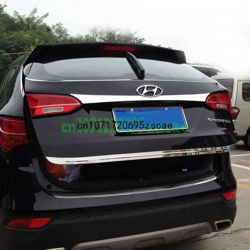 2013 2014 2015 2016-2018 For Hyundai SANTA FE IX45 Rear Boot Door Trunk Cover Trim Tailgate Garnish Molding Strip